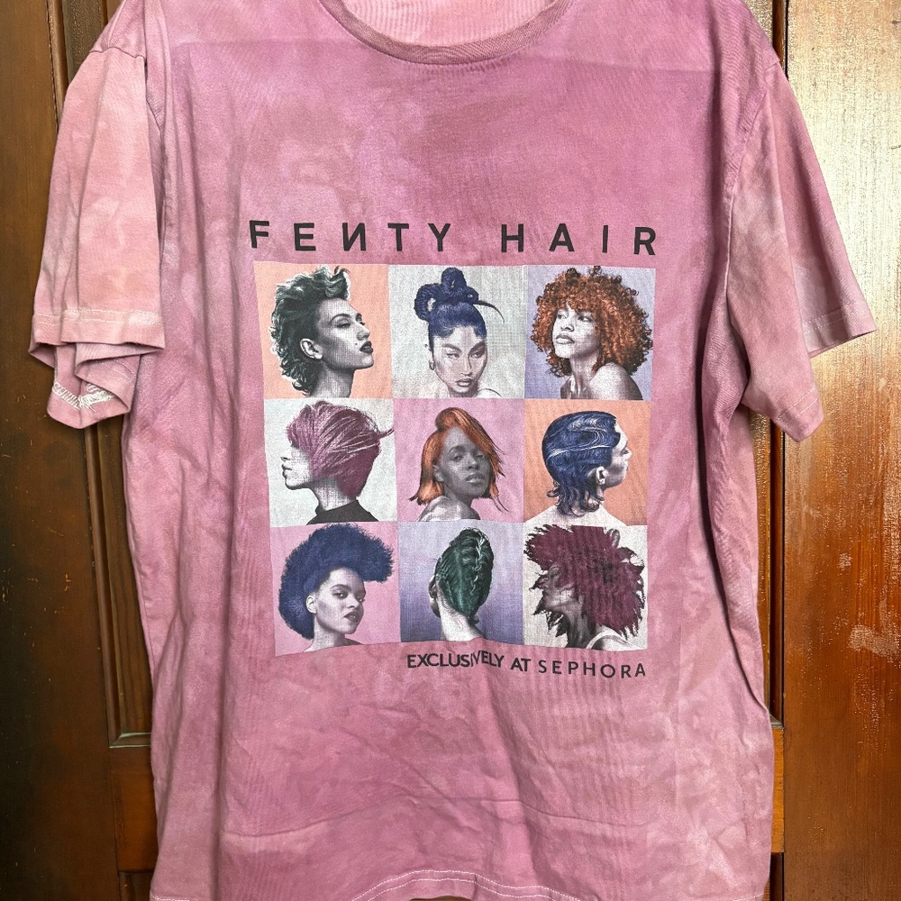 Sephora Fenty Hair Tee Pink tie-dye L